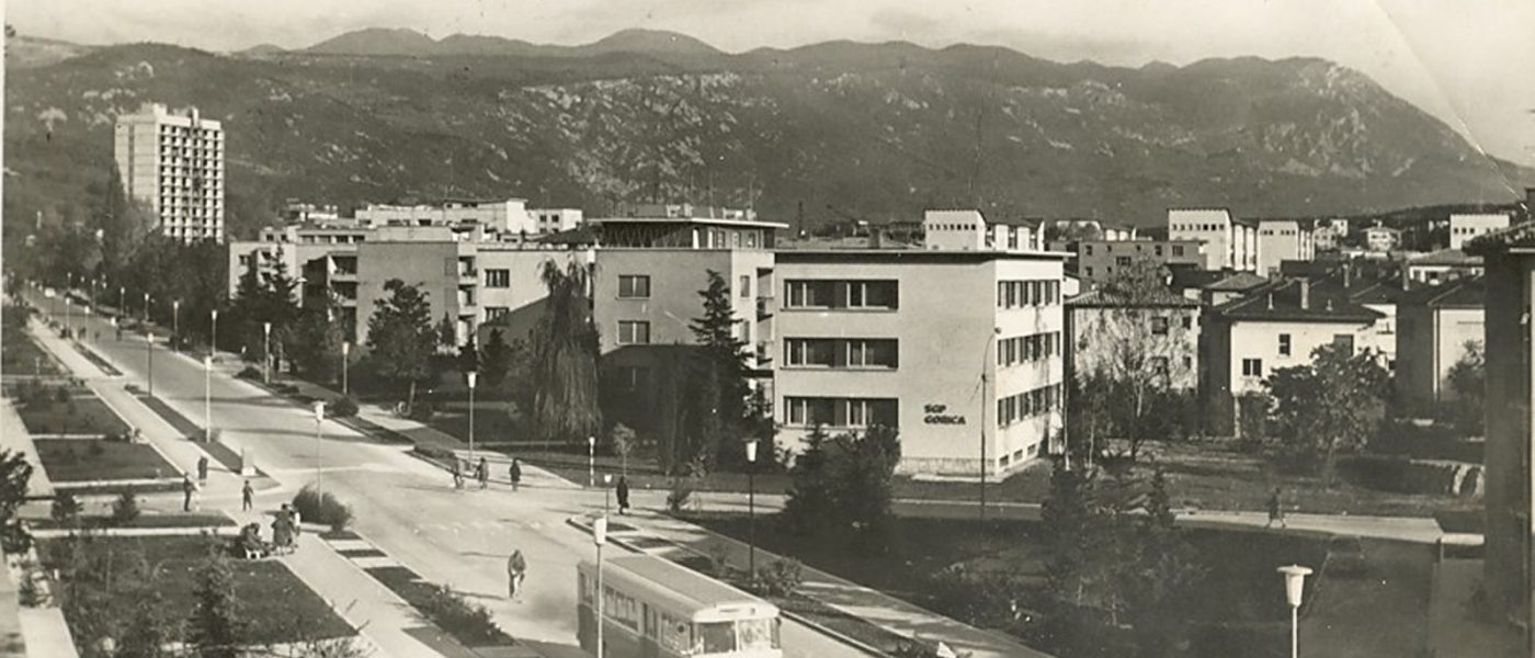 Fotografija Nove Gorice - SI_PANG/0667 Zbirka razglednic krajev, Nova Gorica 2308, panorama (odposlana 1965)